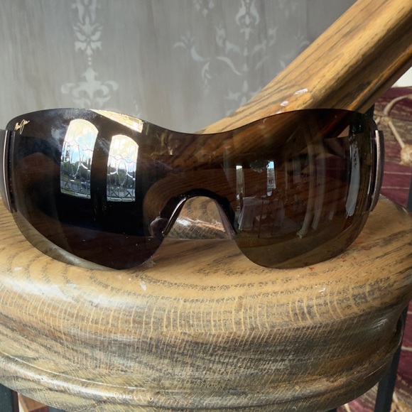 MAUI JIM KULA polarized rimless sunglasses MJ-514–23 preowned good condition - Picture 3 of 10